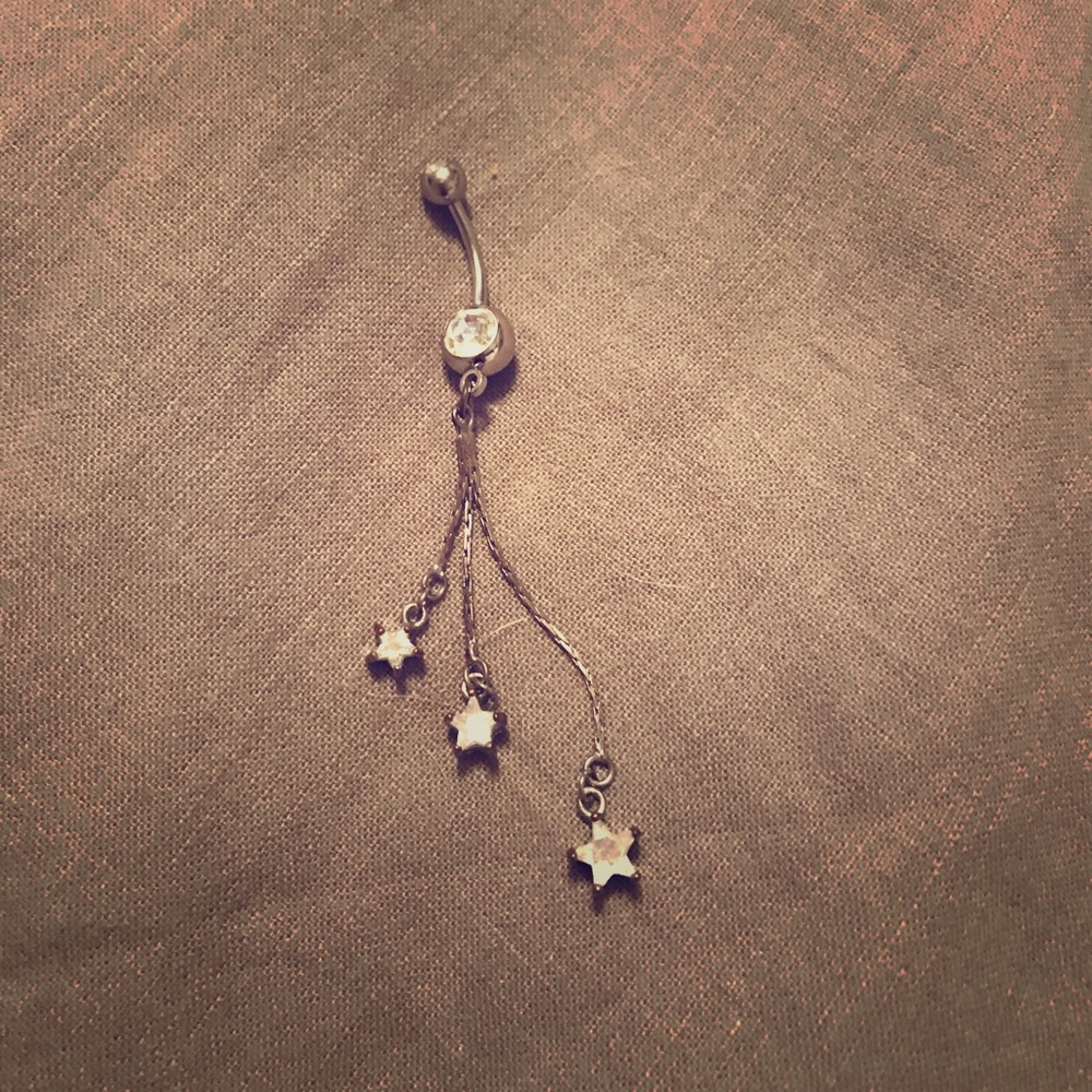 3 star belly button ring